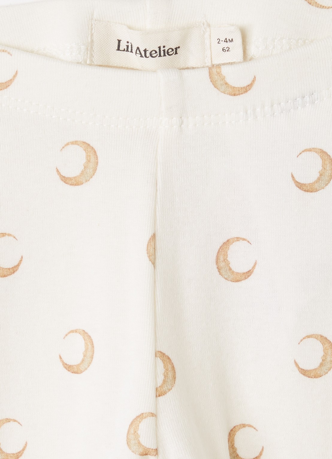 Lil 'Atelier NBNLayo Kim slim fit legging met print - detail gebroken wit