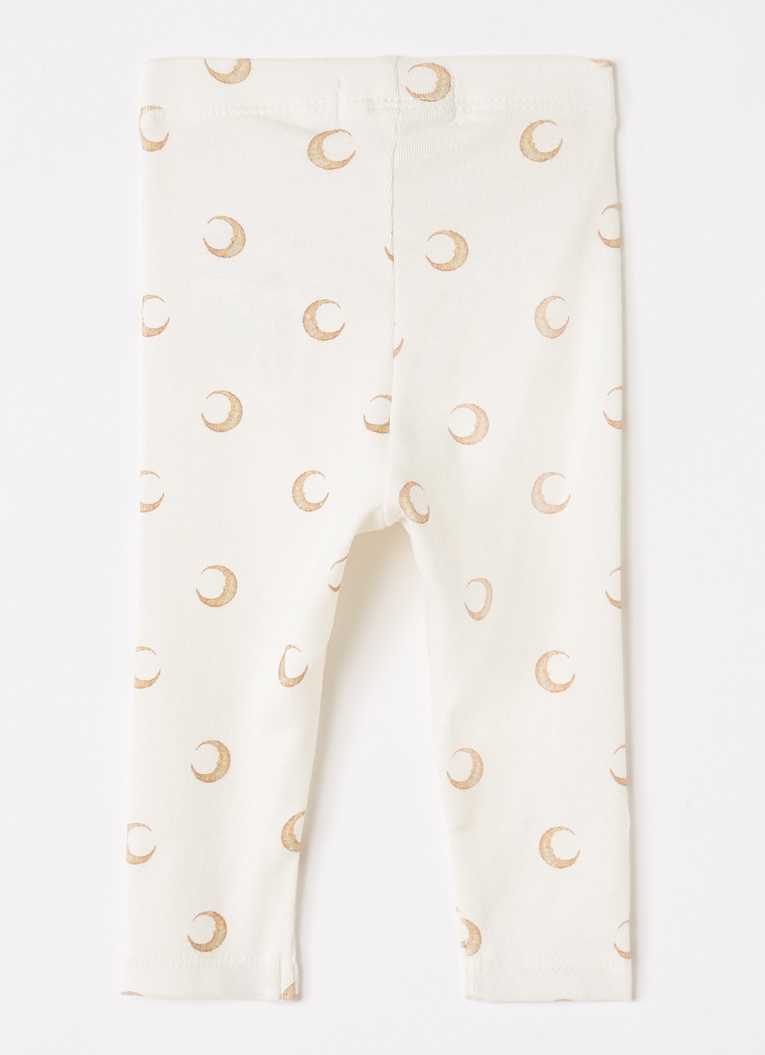 Lil 'Atelier NBNLayo Kim slim fit legging met print - voorkant 3 gebroken wit