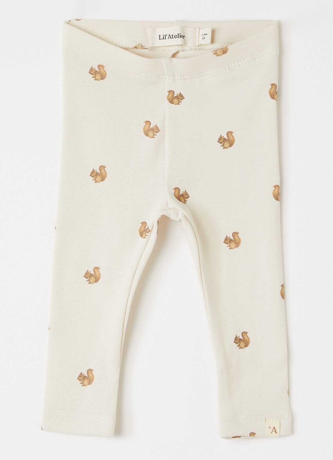 Lil 'Atelier Nbnlayo legging met print - voorkant gebroken wit