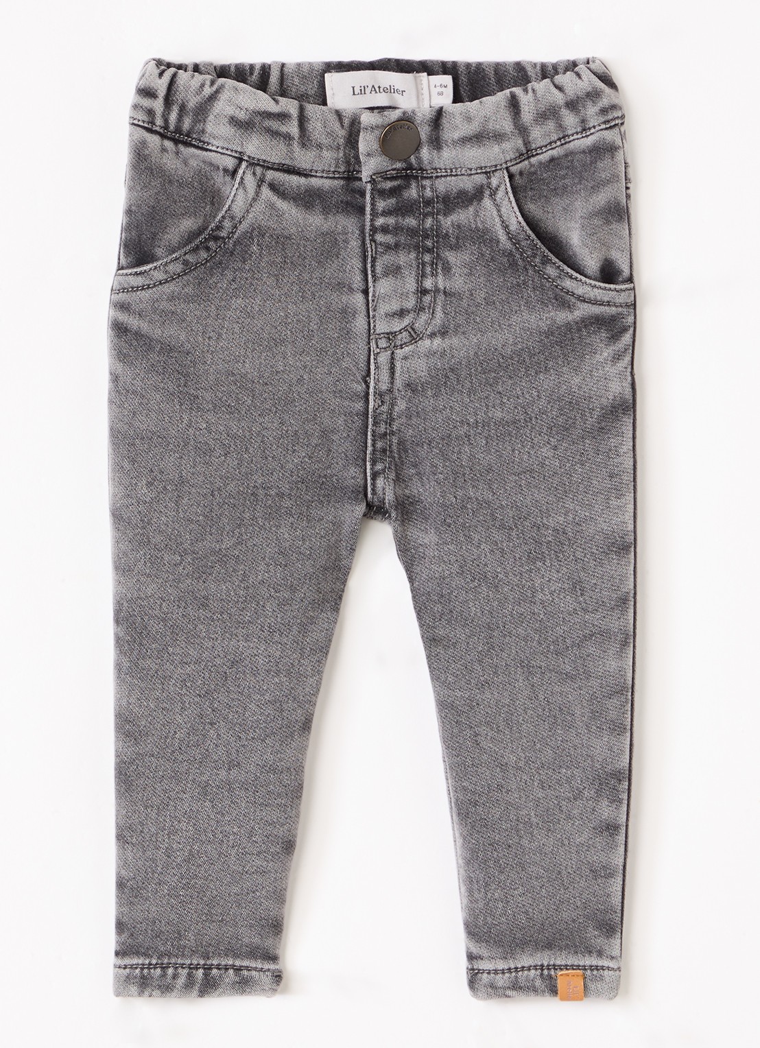 Lil 'Atelier NBNLulia loose fit jeans met gekleurde wassing - voorkant 3 grijs
