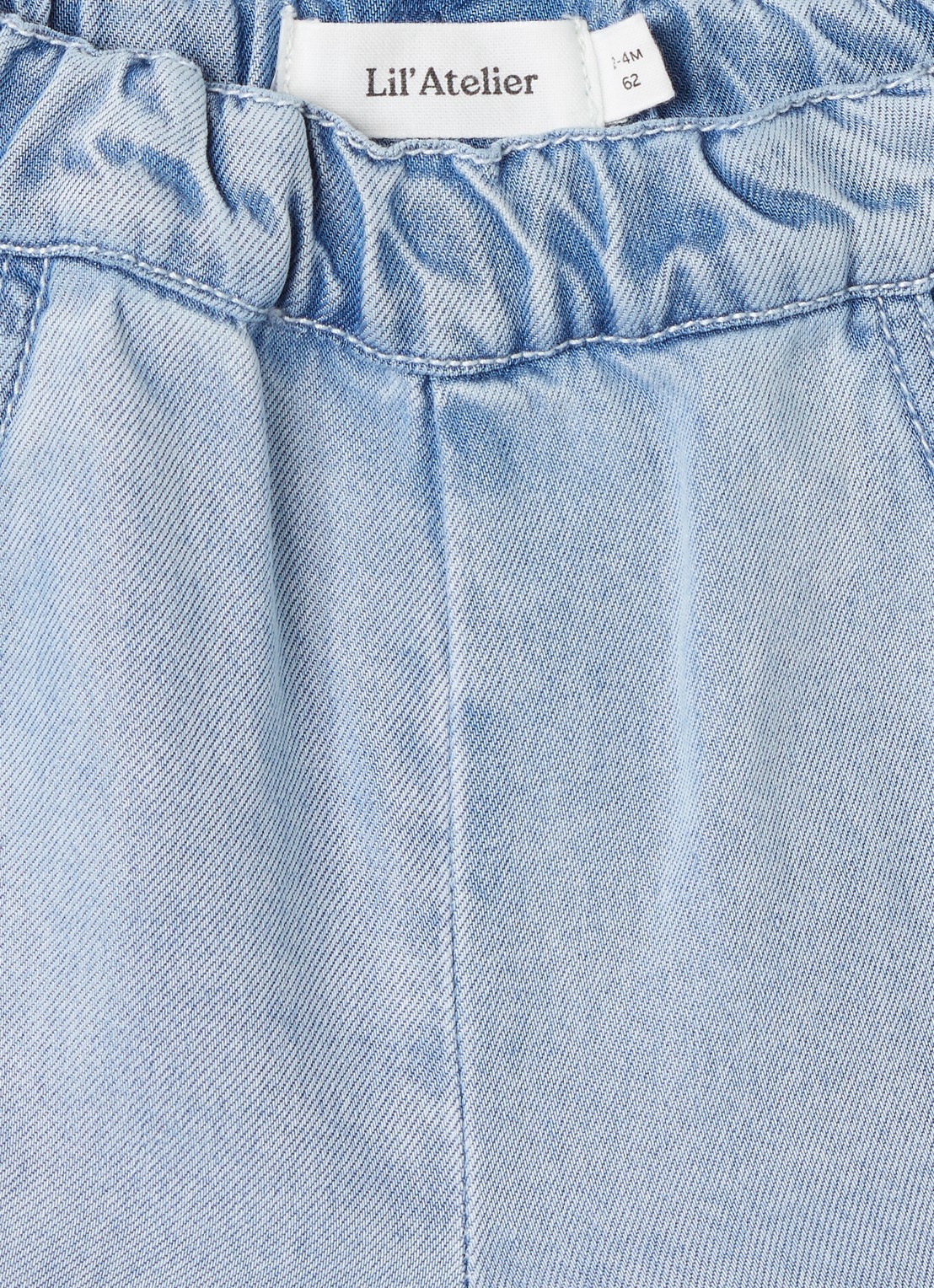 Lil 'Atelier NBNRiver loose fit korte broek van denim - detail indigo