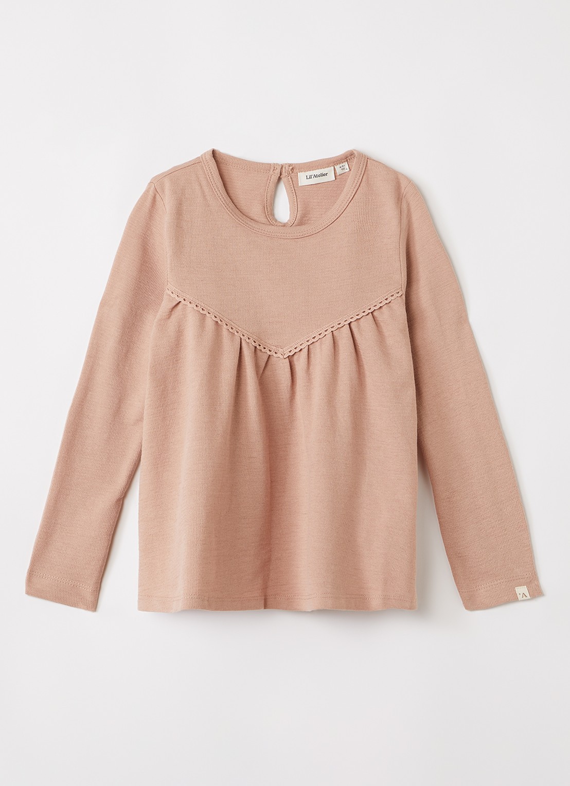 Lil 'Atelier NMFBerry tuniek met ronde hals - voorkant 2 zalmroze