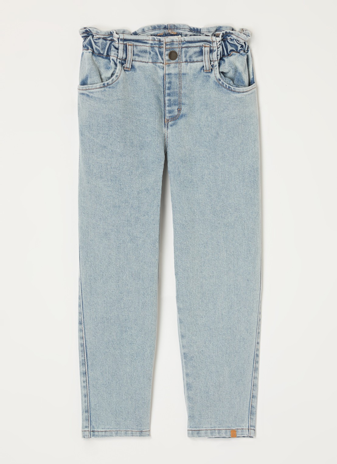 Lil 'Atelier NMFDarlee loose fit jeans in  katoenblend - voorkant 2 indigo