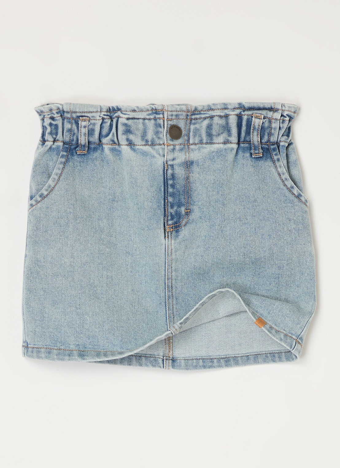 Lil 'Atelier NMFDarlee spijkerrok in  katoenblend - voorkant 2 jeans