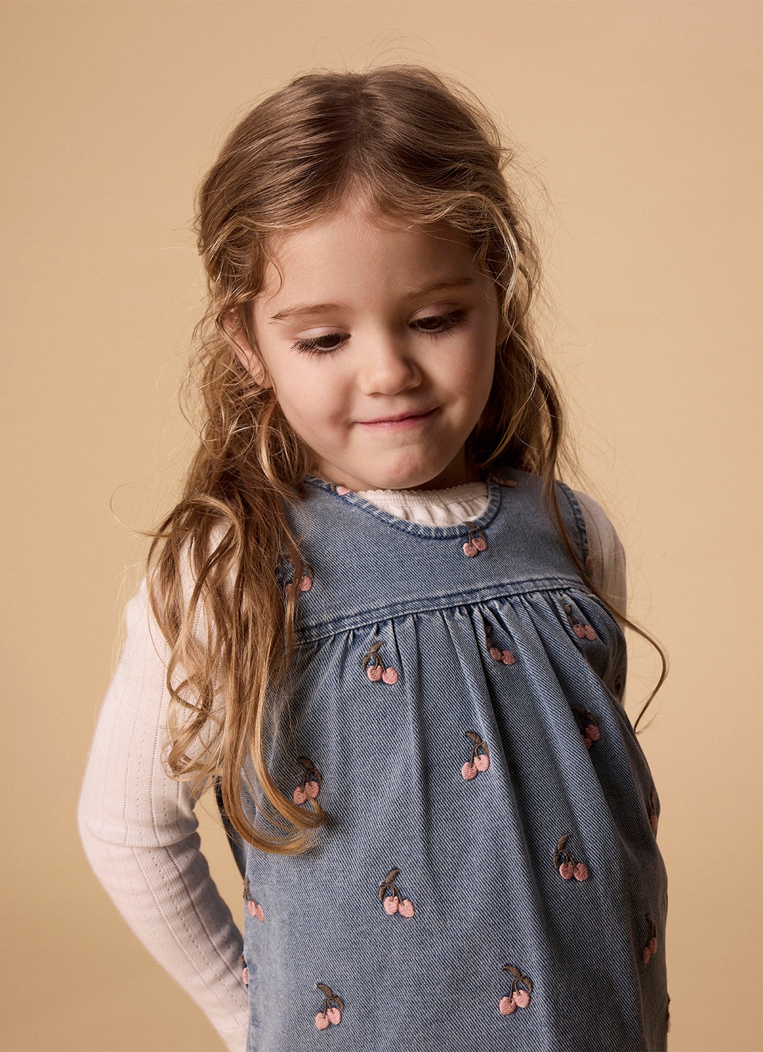Lil 'Atelier NMFDeva denim jurk met borduring - detail 4 indigo