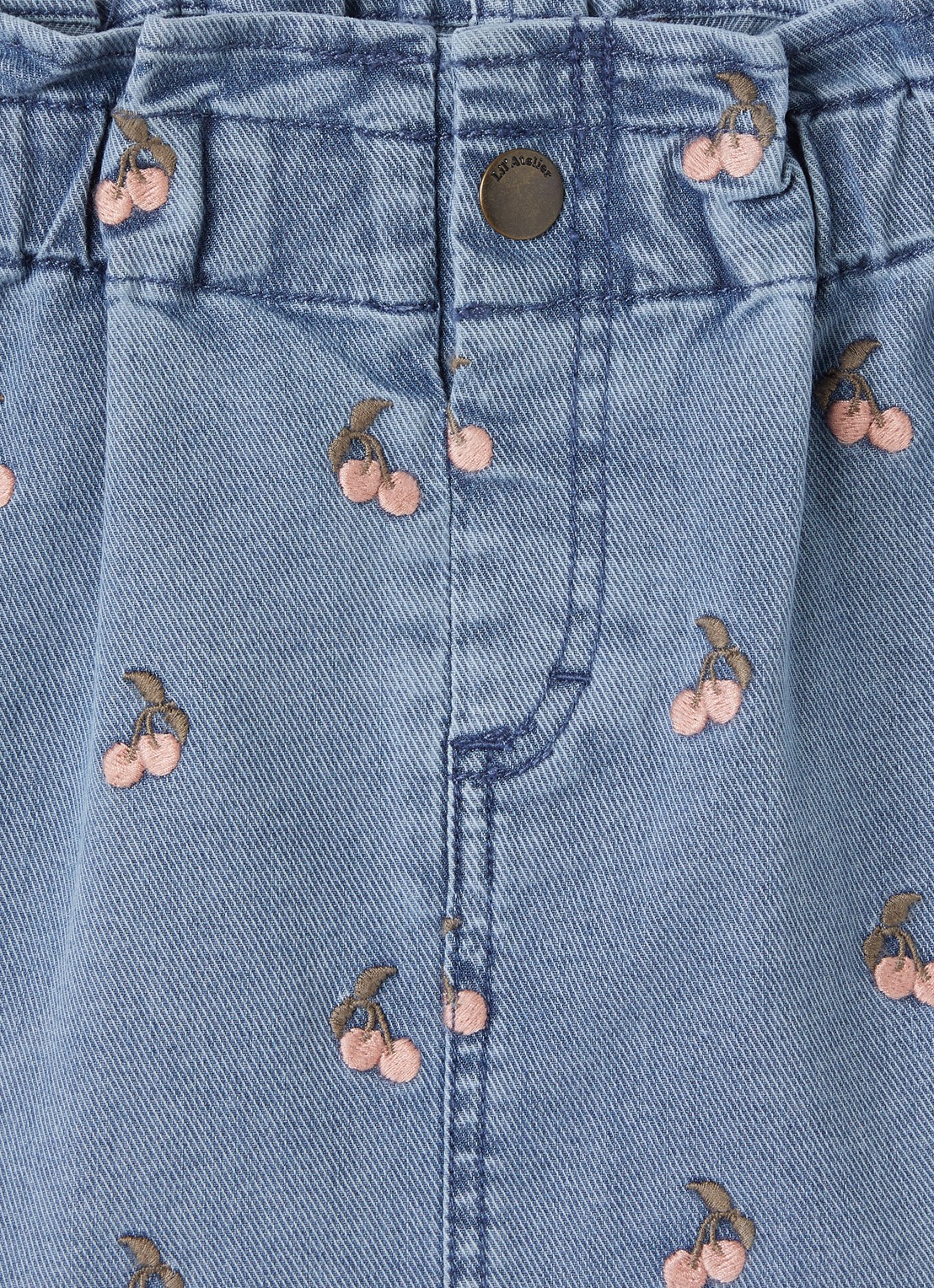 Lil 'Atelier NMFDeva minirok met borduring - detail 3 indigo