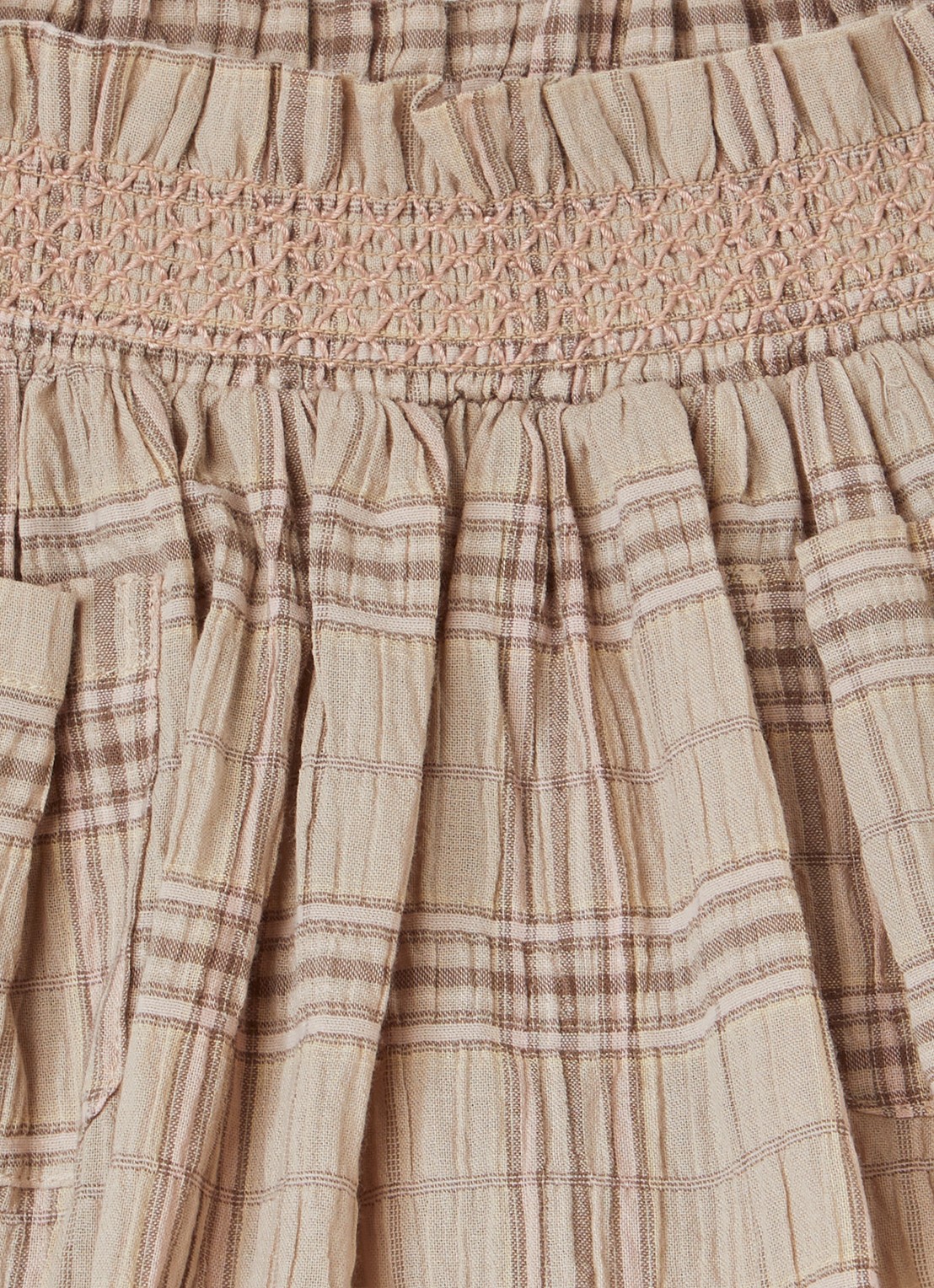 Lil 'Atelier NMFDiema rok met ruitdessin - detail 3 bruin