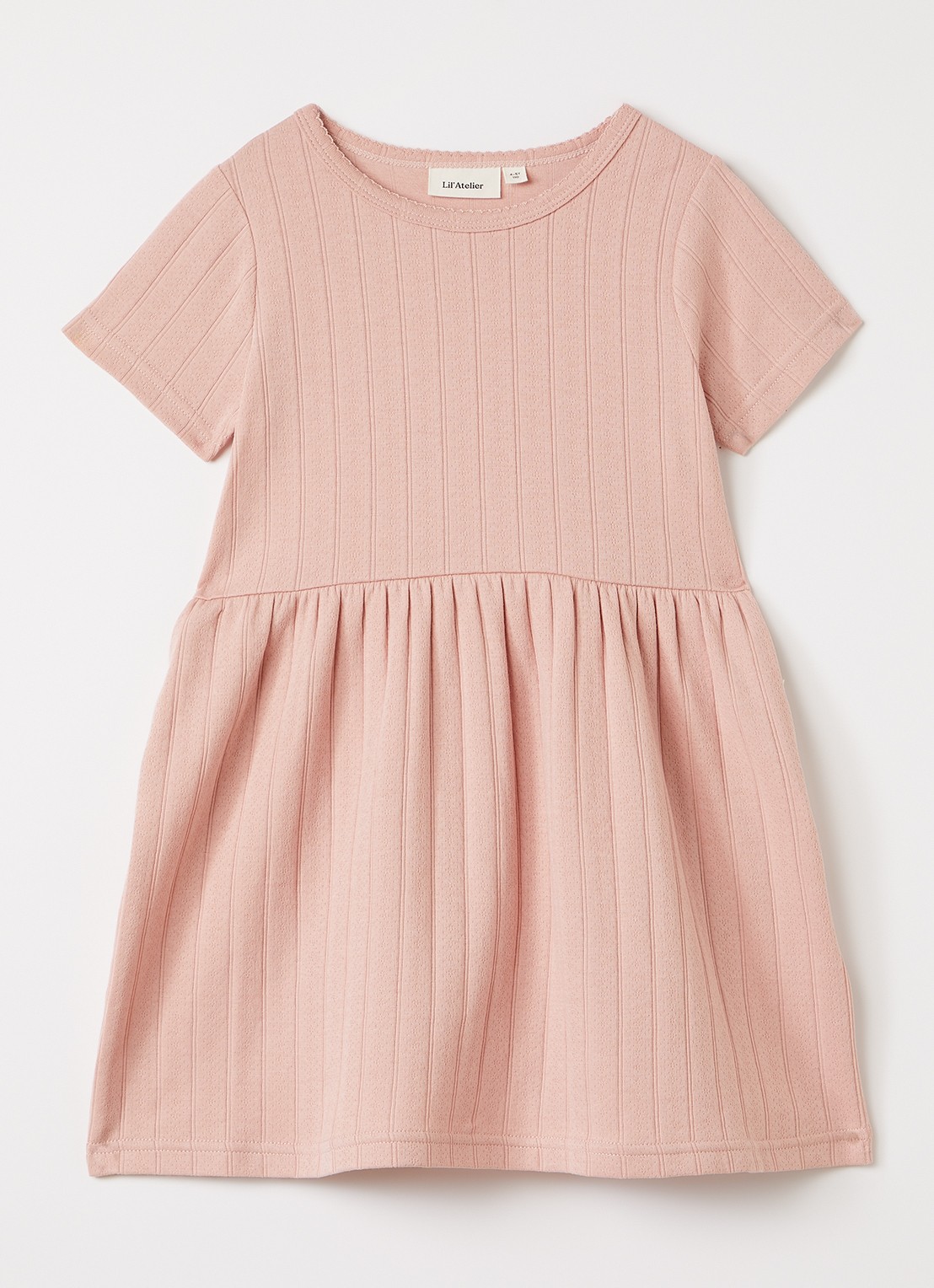Lil 'Atelier NMFFalina jurk - voorkant zalmroze