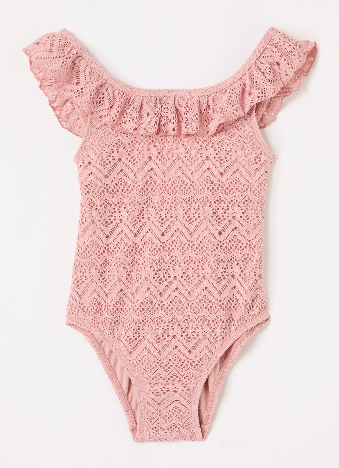 Lil 'Atelier NMFFeline badpak met broderie - voorkant roze