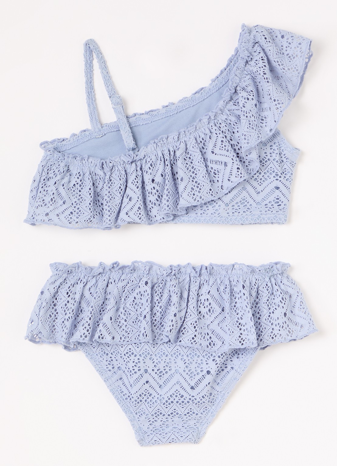 Lil 'Atelier NMFFeline bikiniset met opengewerkt dessin - voorkant 2 blauwgrijs