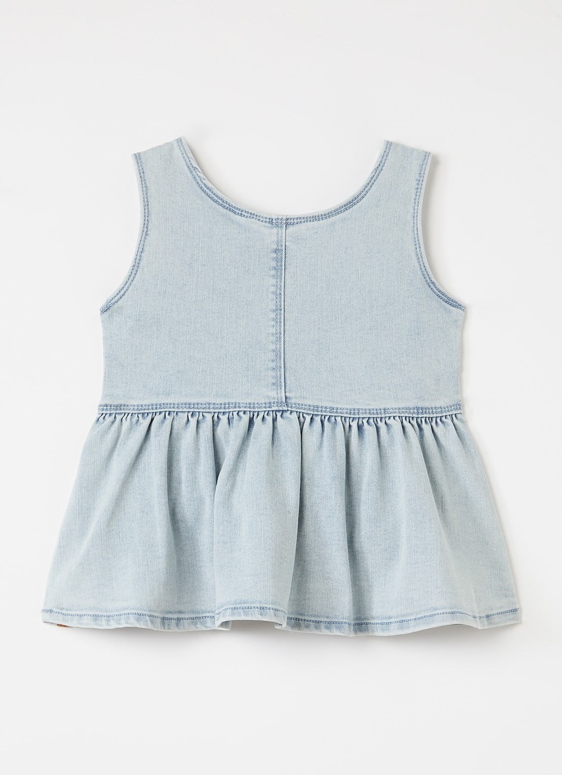 Lil 'Atelier NMFFrances denim jurk - achterkant lichtblauw