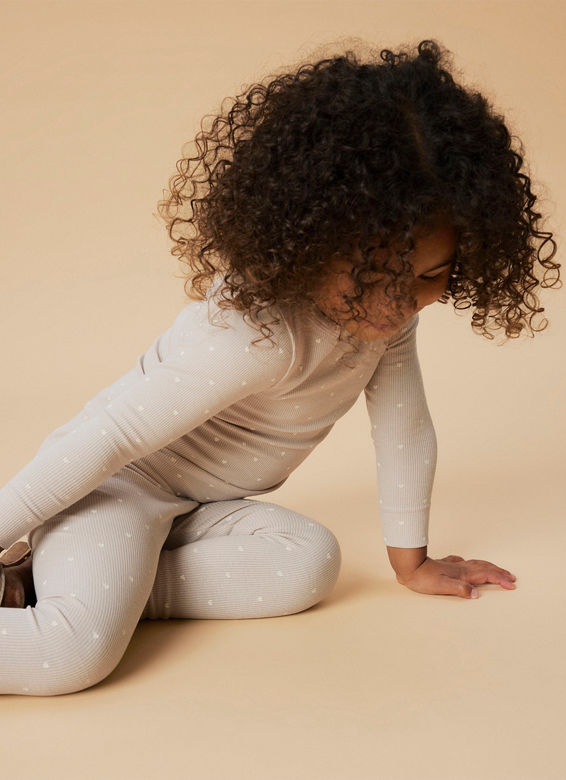 Lil 'Atelier NMFGago legging met print - voorkant 2 taupe