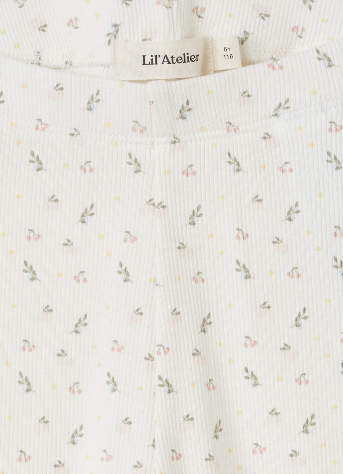 Lil 'Atelier NMFGago legging met print - detail gebroken wit