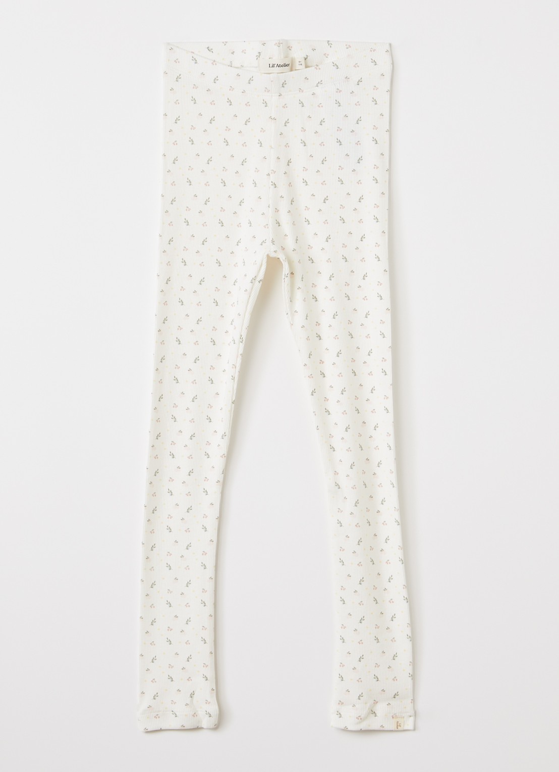 Lil 'Atelier NMFGago legging met print - voorkant 2 gebroken wit