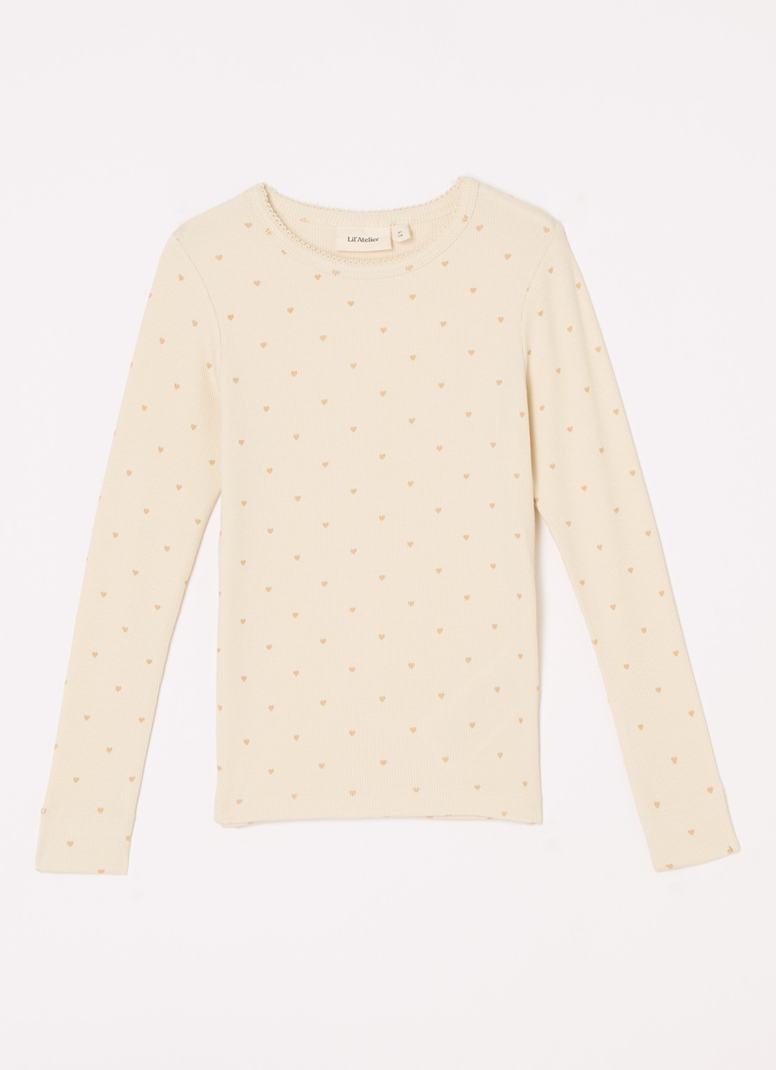 Lil 'Atelier NMFGago ribgebreide longsleeve  - voorkant vanillegeel
