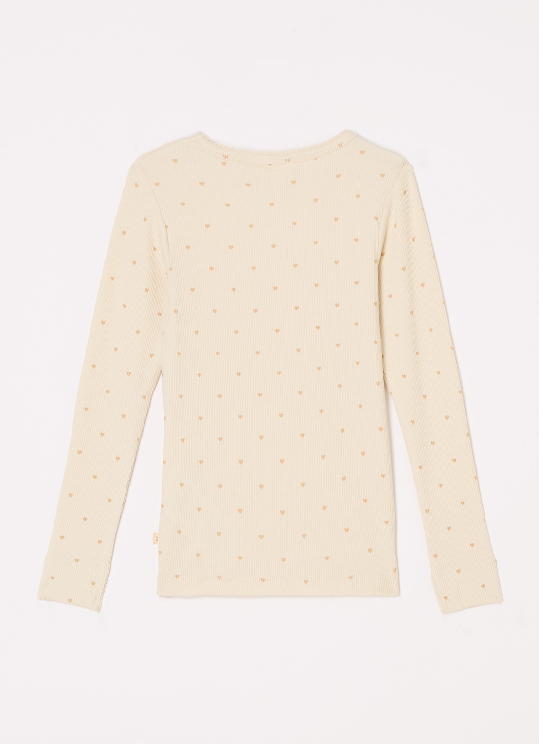 Lil 'Atelier NMFGago ribgebreide longsleeve  - voorkant 2 vanillegeel