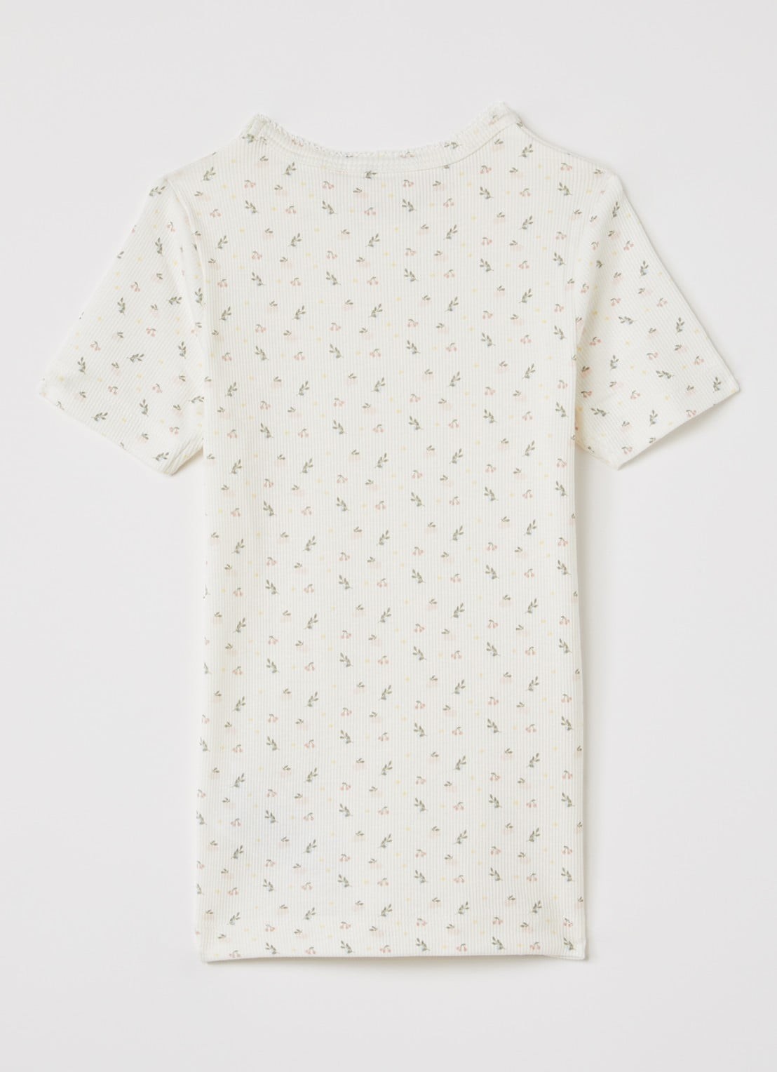 Lil 'Atelier NMFGago T-shirt met bloemenprint - achterkant gebroken wit