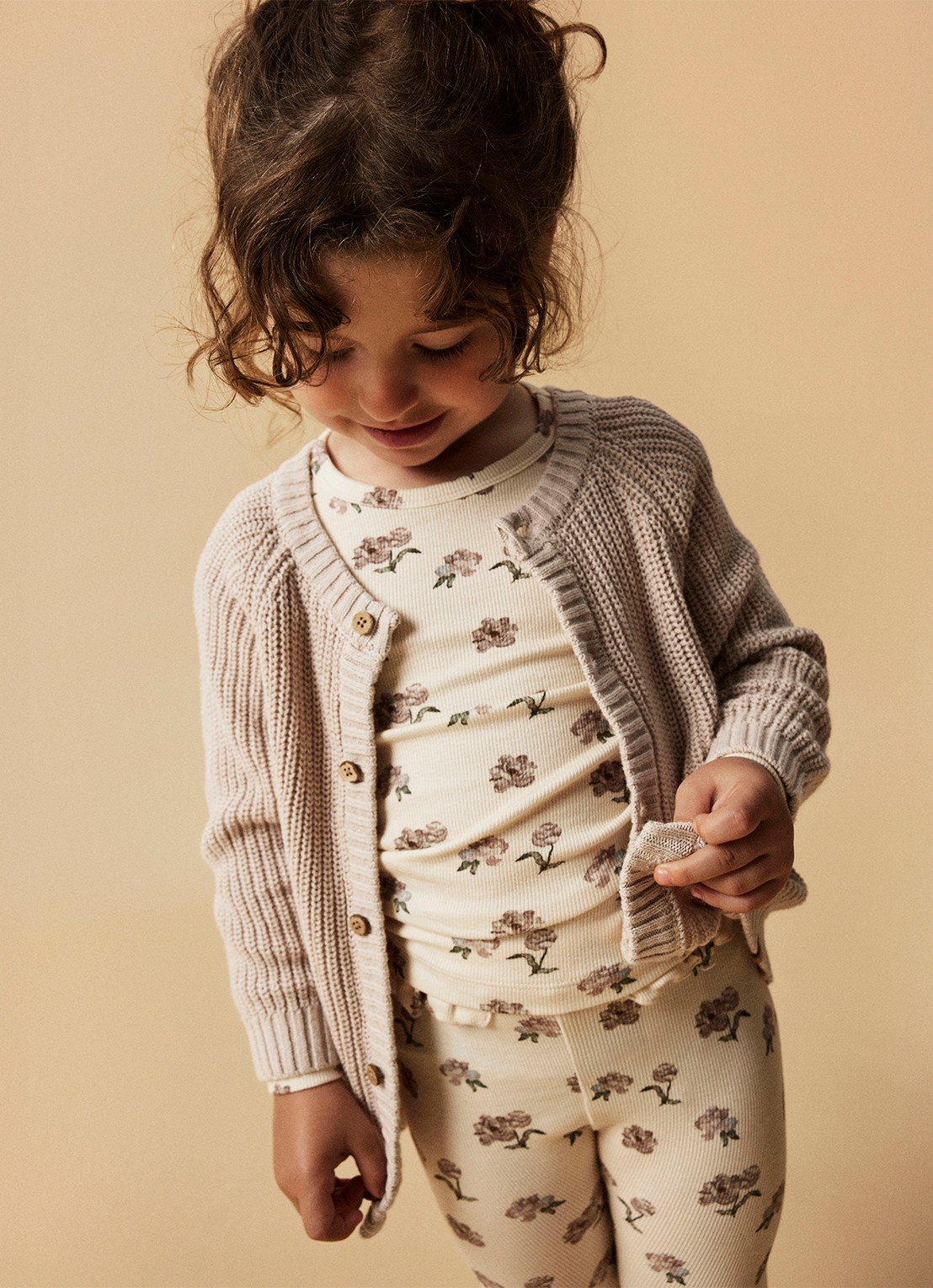 Lil 'Atelier NMFGavo longsleeve in  katoenblend - detail 2 creme