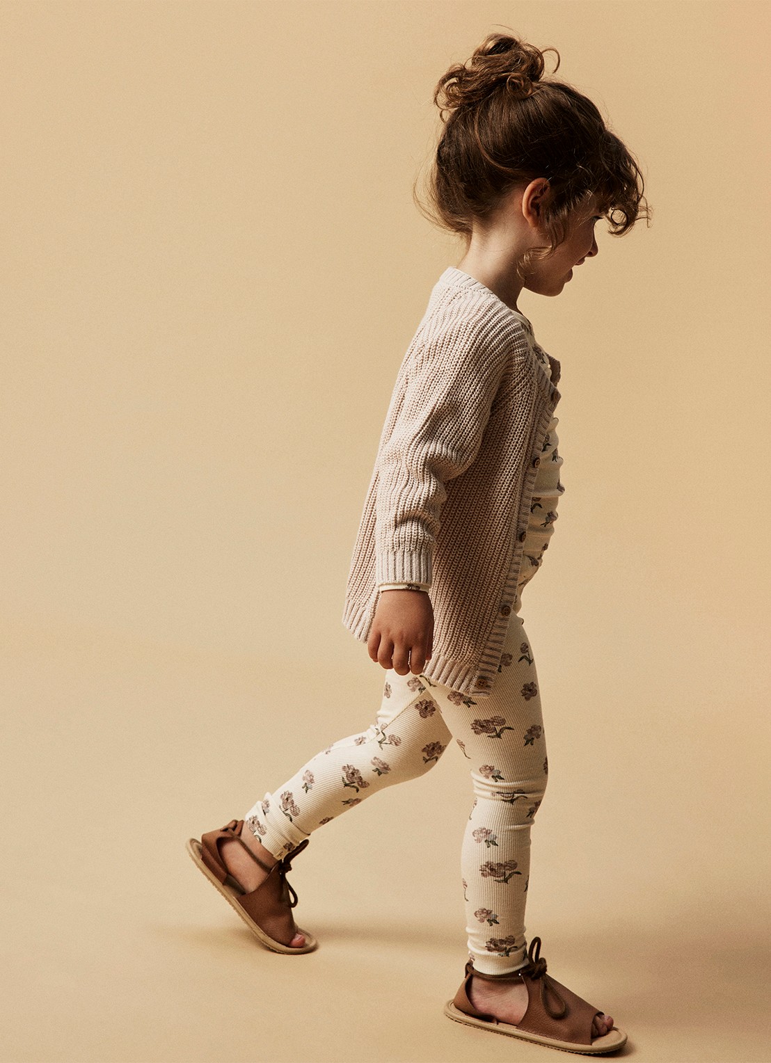 Lil 'Atelier NMFGavo longsleeve in  katoenblend - voorkant 5 creme