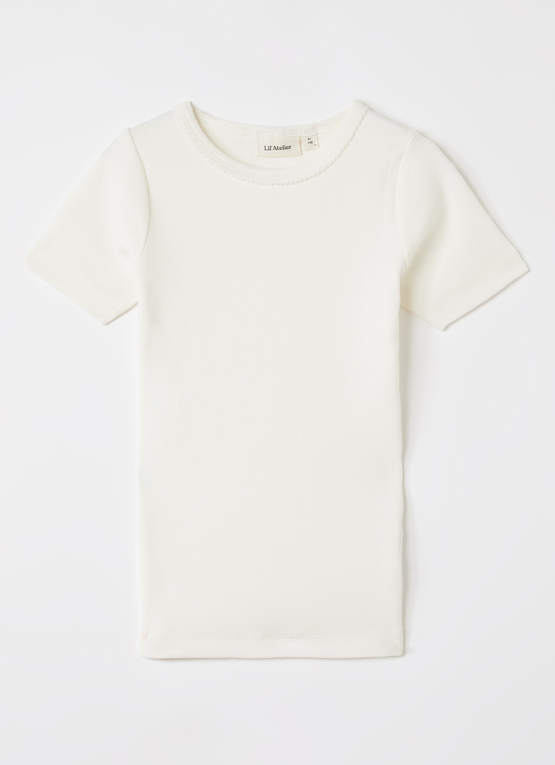 Lil 'Atelier NMFGayo T-shirt  - voorkant gebroken wit