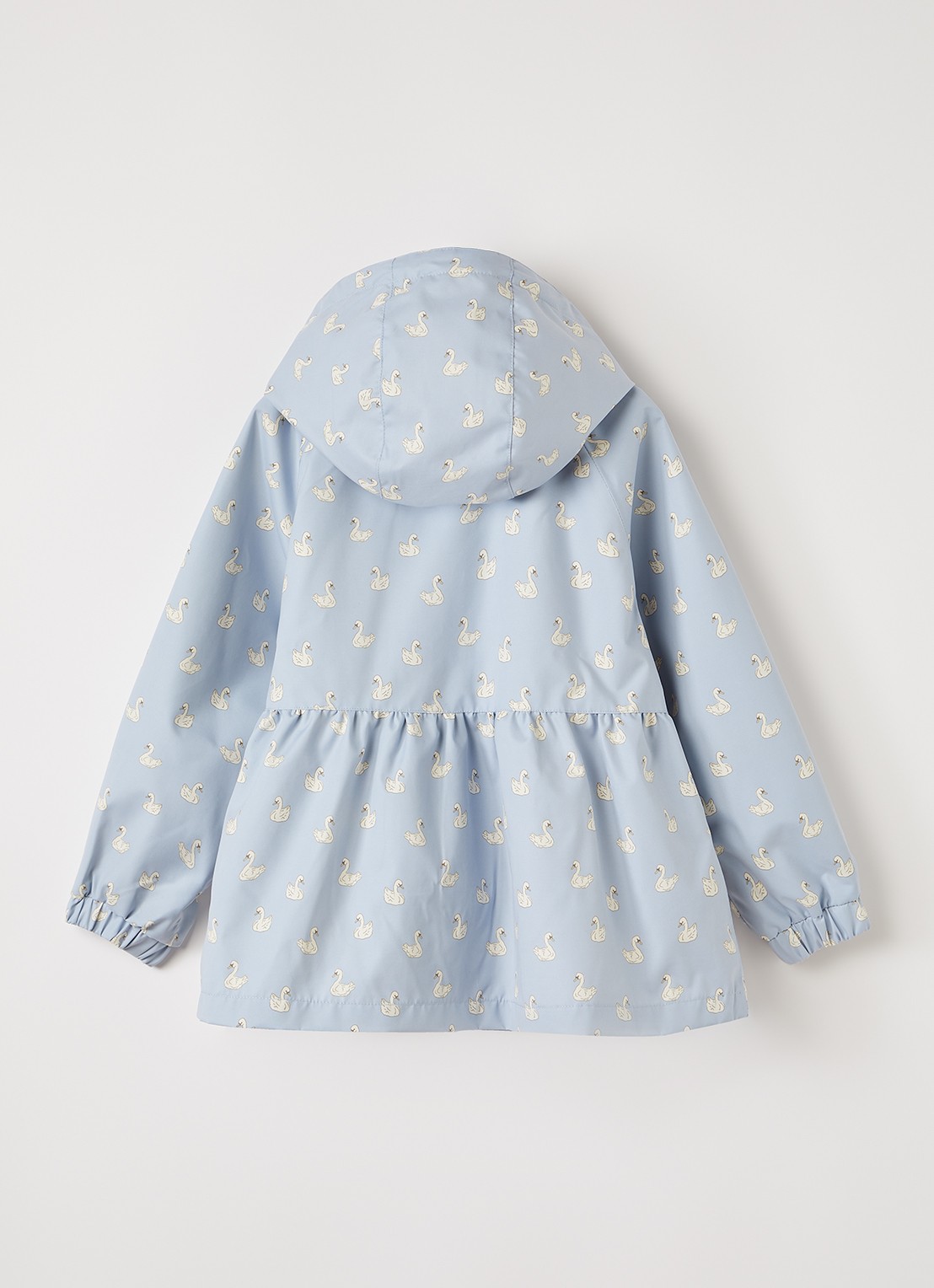 Lil 'Atelier NMFGudrun regenjas met print - achterkant lichtblauw