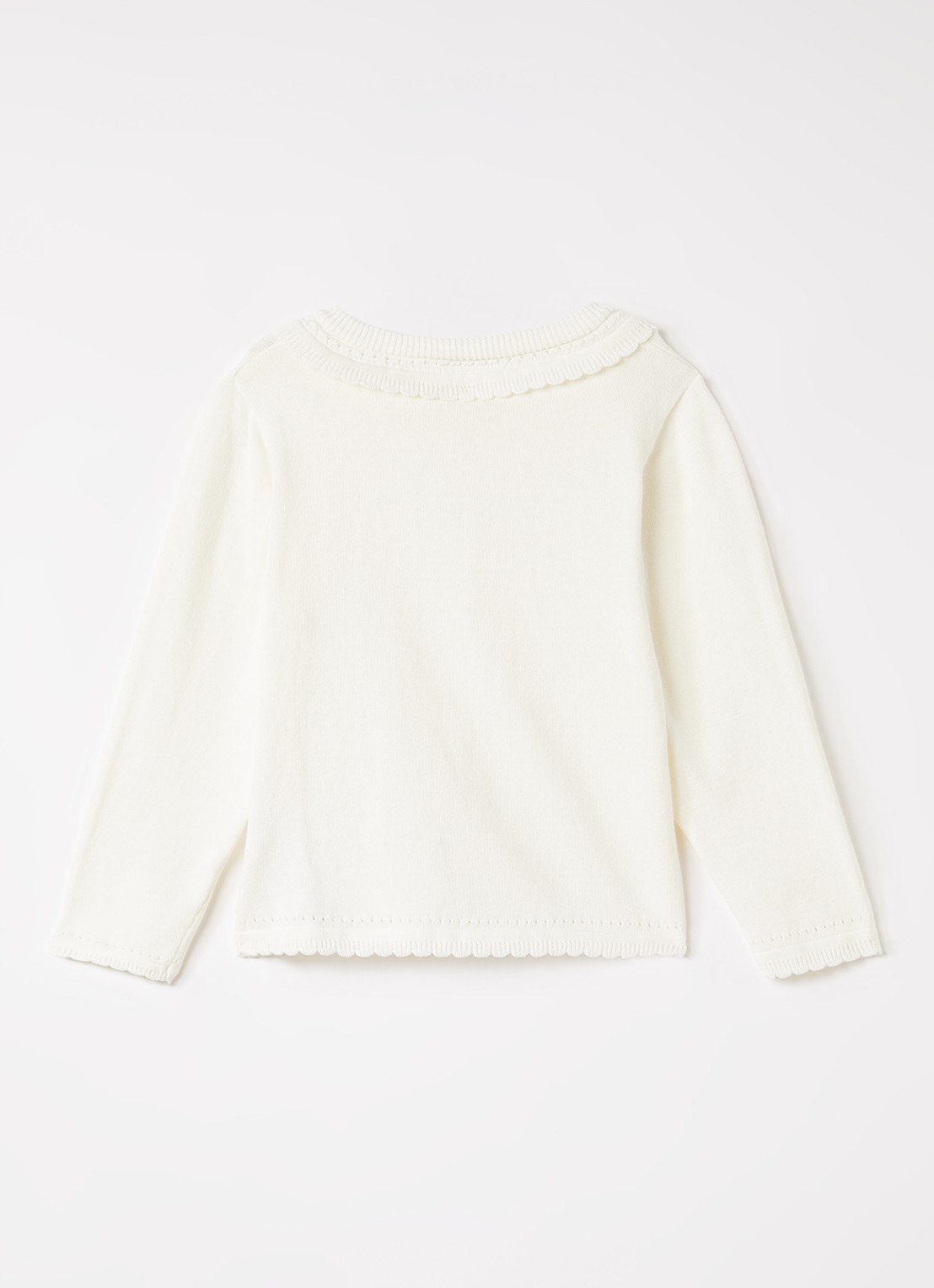 Lil 'Atelier NMFHao fijngebreid vest - achterkant gebroken wit
