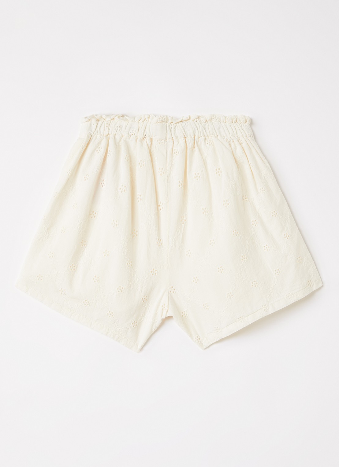 Lil 'Atelier NMFHosa loose fit korte broek - voorkant 3 gebroken wit
