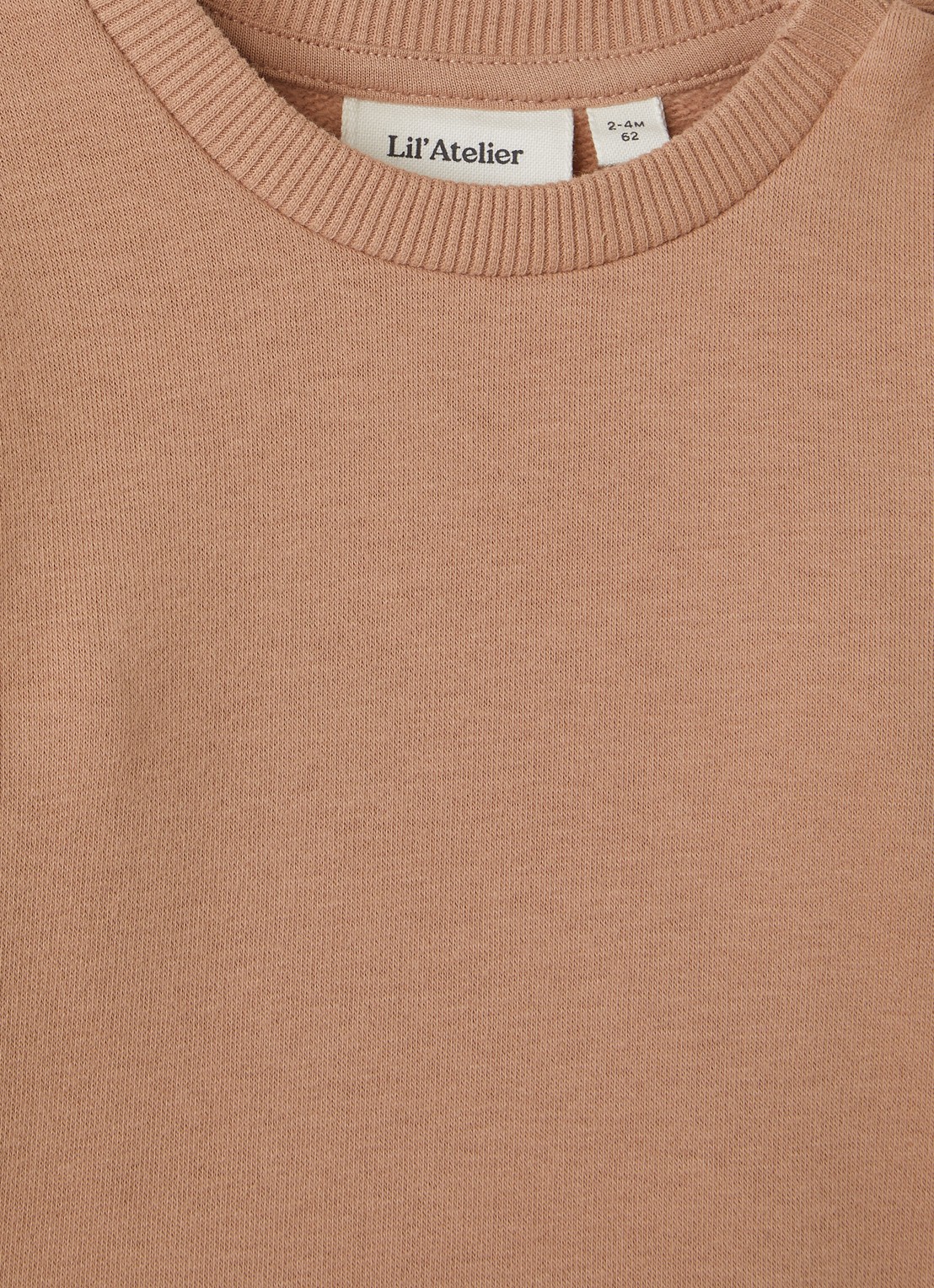 Lil 'Atelier NMFIlondon sweater met ruches - detail zalmroze