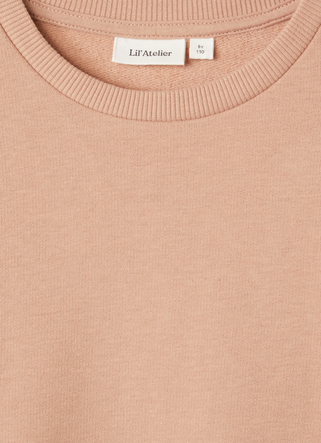 Lil 'Atelier NMFIlondon sweater met ruches - detail zalmroze