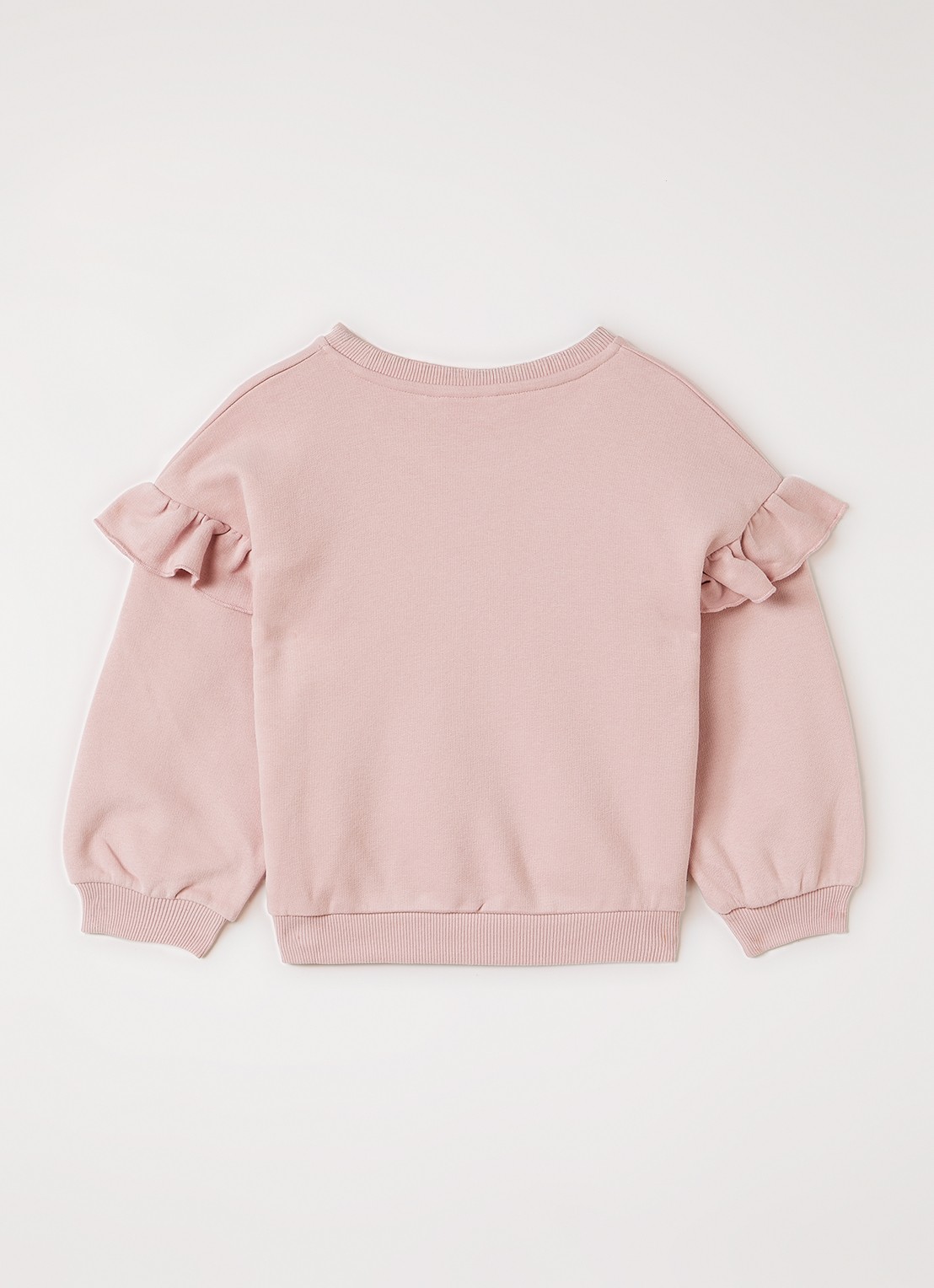 Lil 'Atelier NMFILondon sweater met volant - voorkant 3 roze