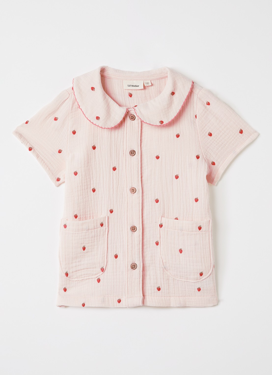 Lil 'Atelier NMFKamma blouse met print - voorkant 2 lichtroze