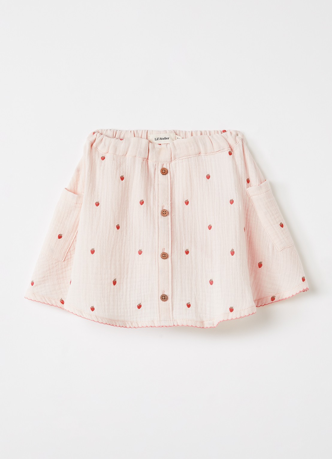 Lil 'Atelier NMFKamma rok met print - voorkant 2 lichtroze