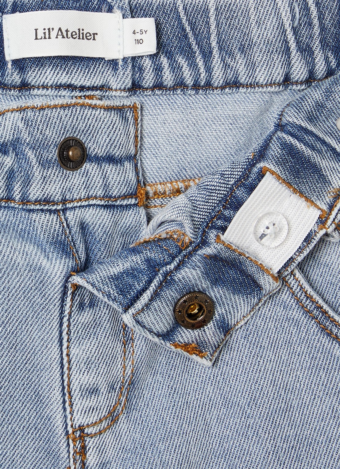 Lil 'Atelier NMFKarole straight leg jeans - detail indigo