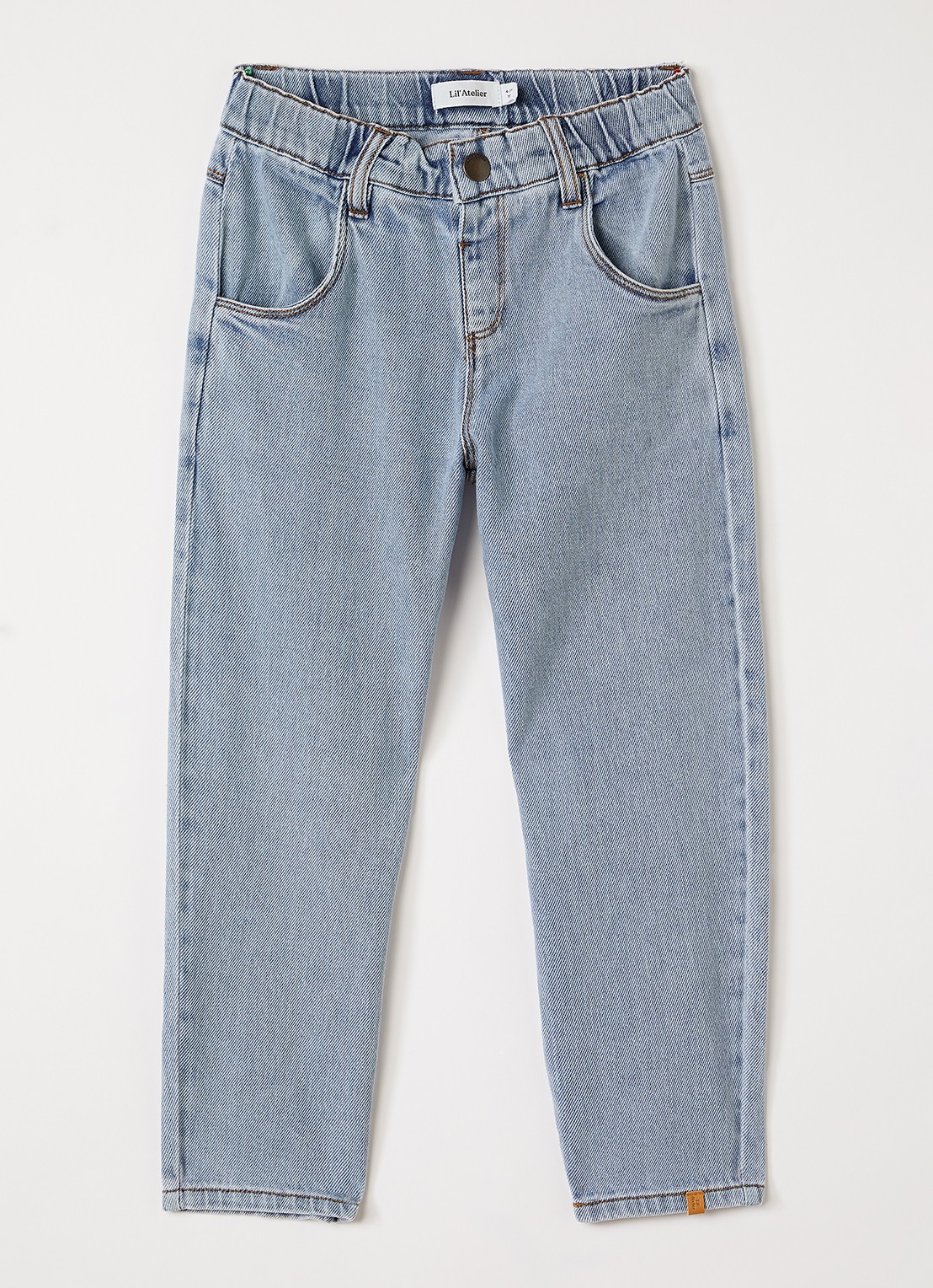Lil 'Atelier NMFKarole straight leg jeans - voorkant 2 indigo