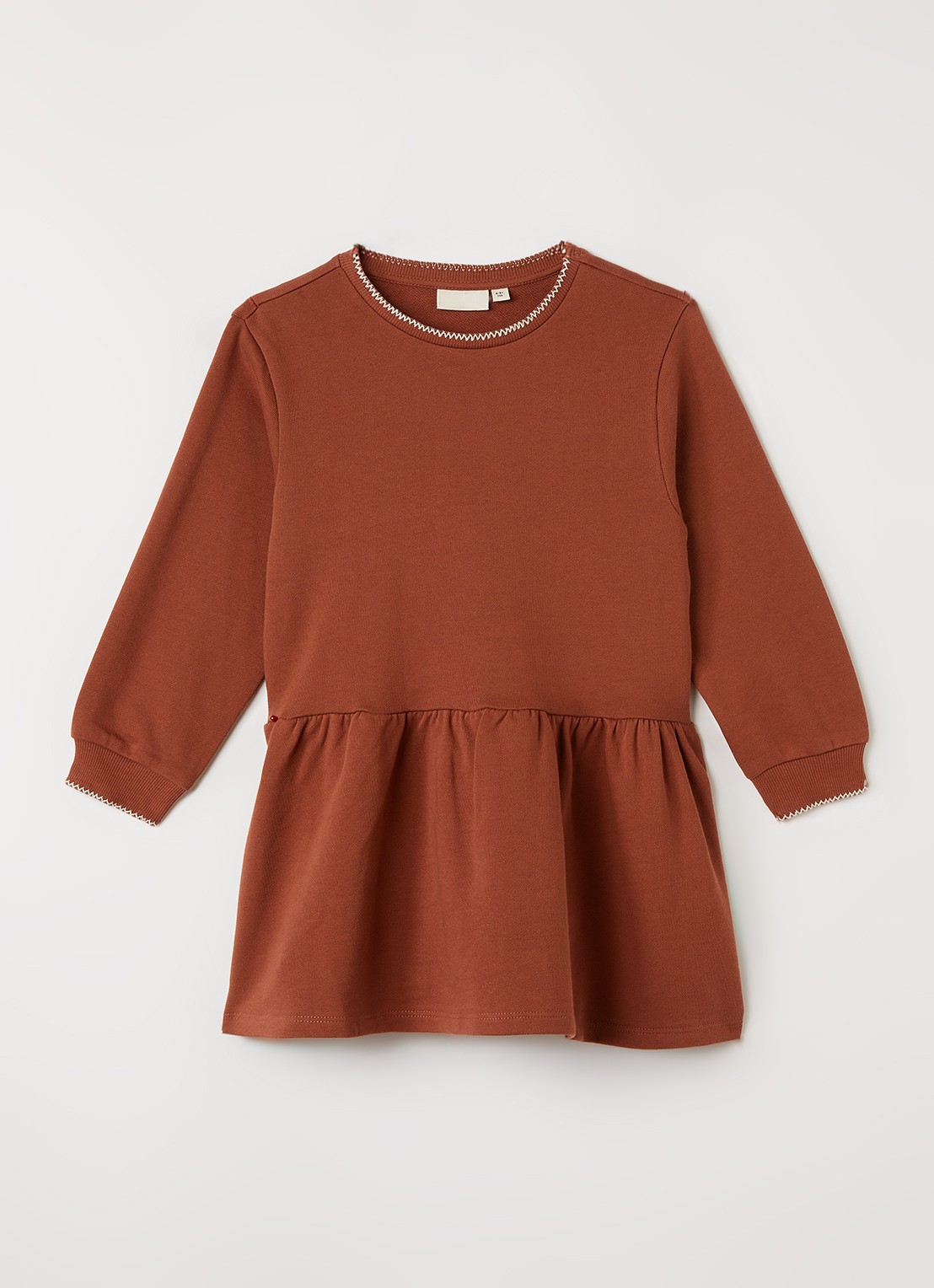 Lil 'Atelier NMFKilano trui-jurk - voorkant oranjebruin