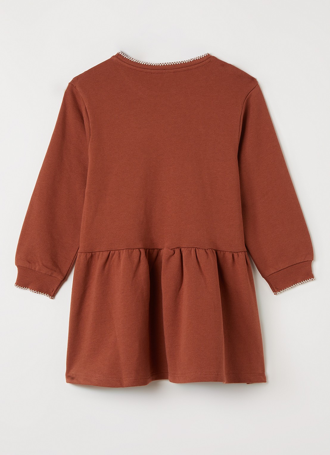 Lil 'Atelier NMFKilano trui-jurk - voorkant 2 oranjebruin