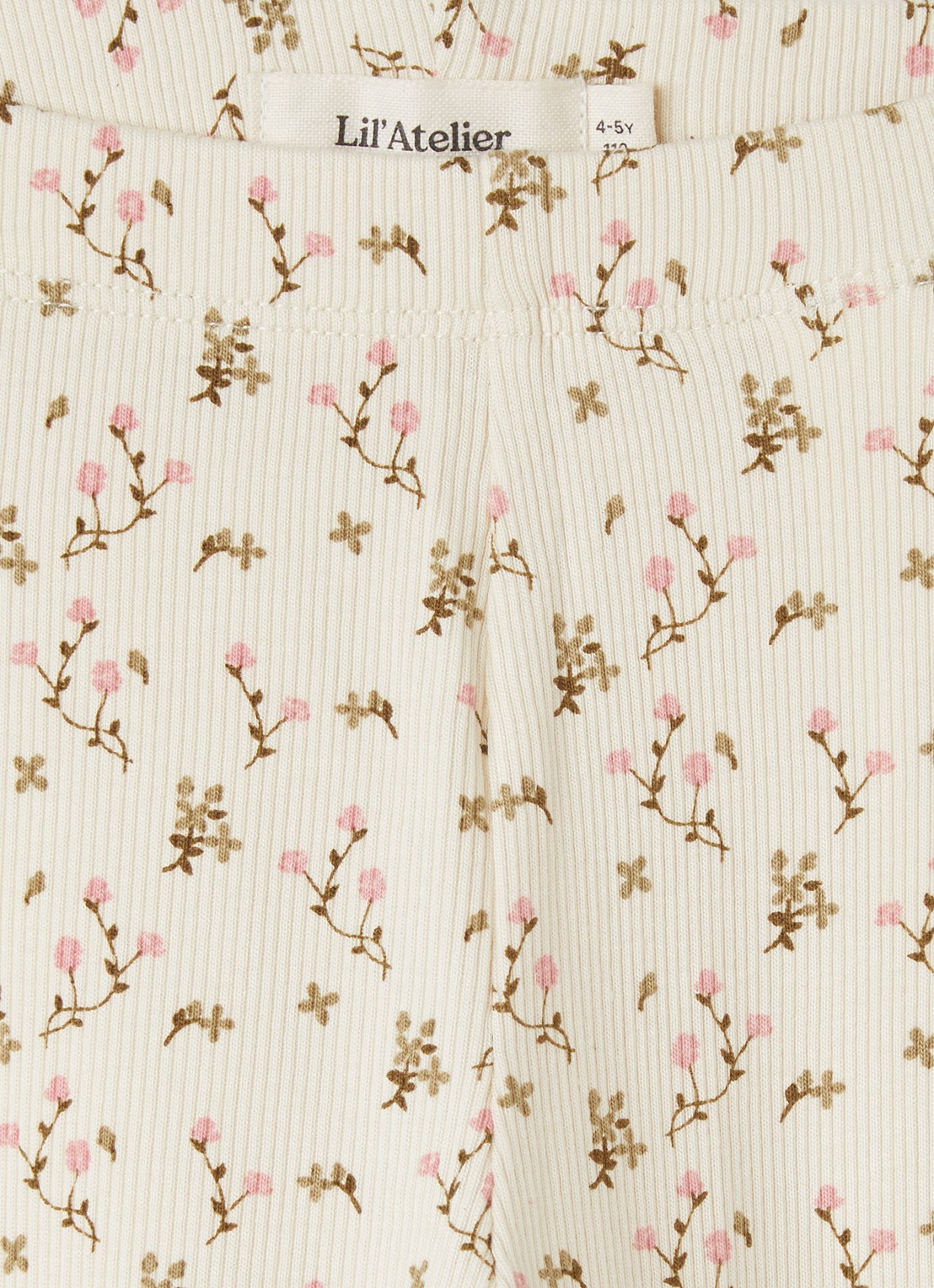 Lil 'Atelier NMFLago legging met bloemenprint - detail gebroken wit