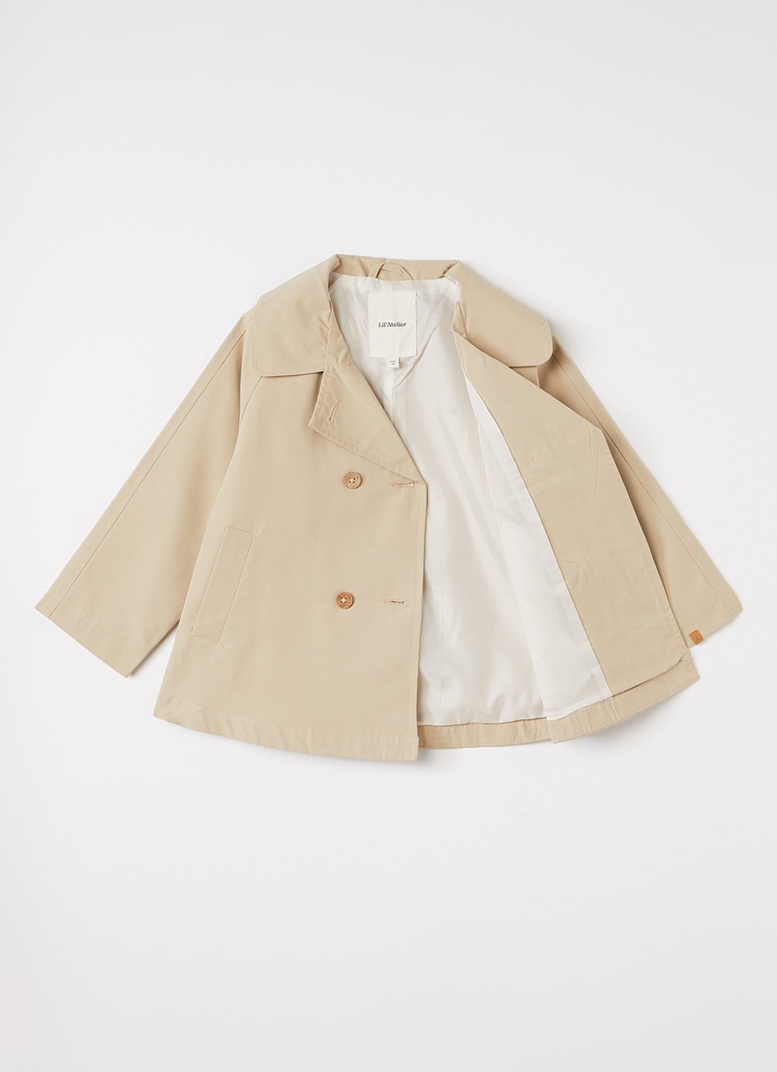 Lil 'Atelier NMFLamadelin trenchcoat met steekzakken - detail 4 beige