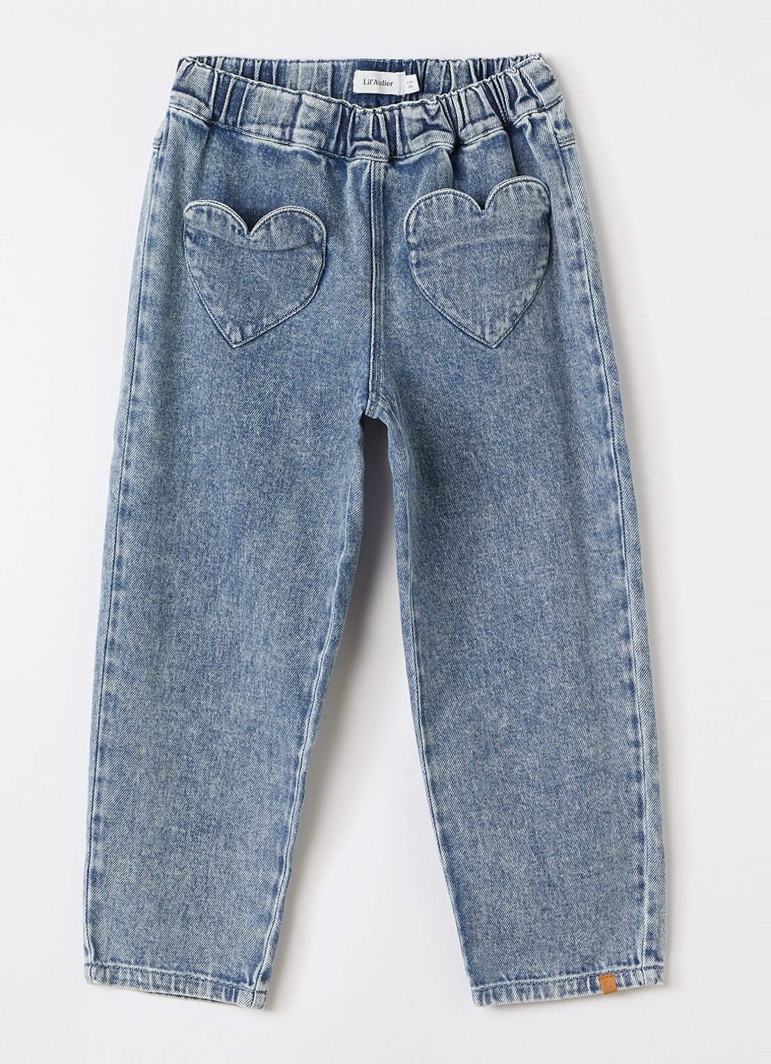 Lil 'Atelier NMFLulia straight leg jeans - voorkant indigo