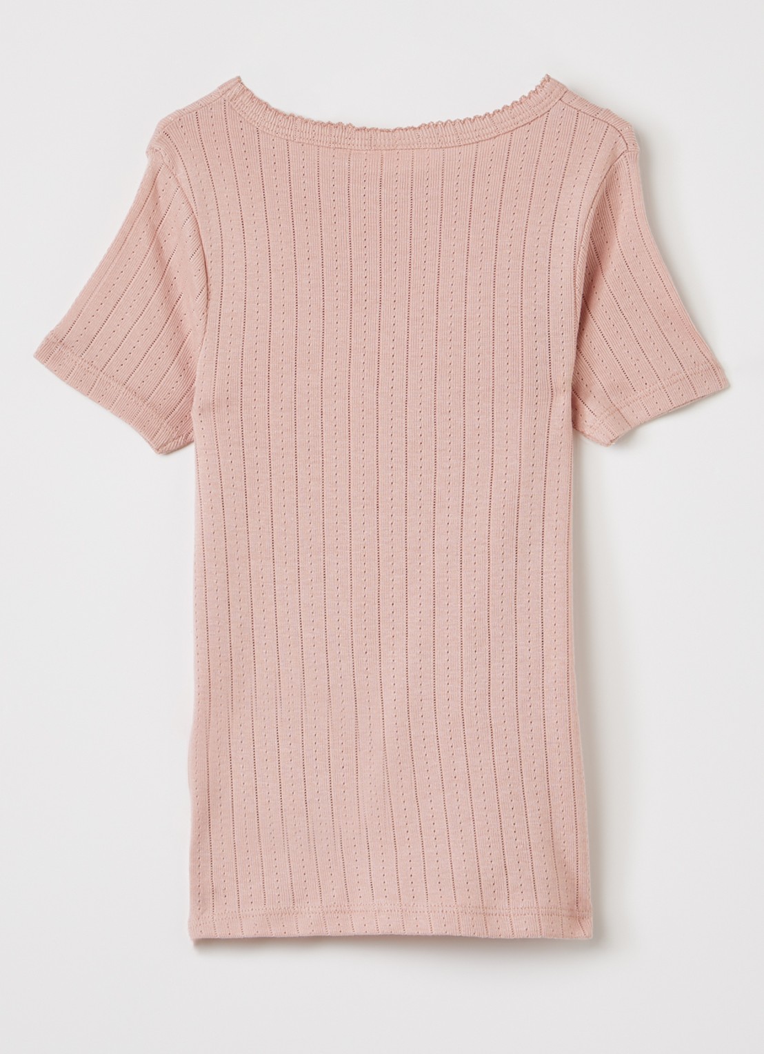 Lil 'Atelier NMFRachel T-shirt met opengewerkt dessin - voorkant 2 oudroze