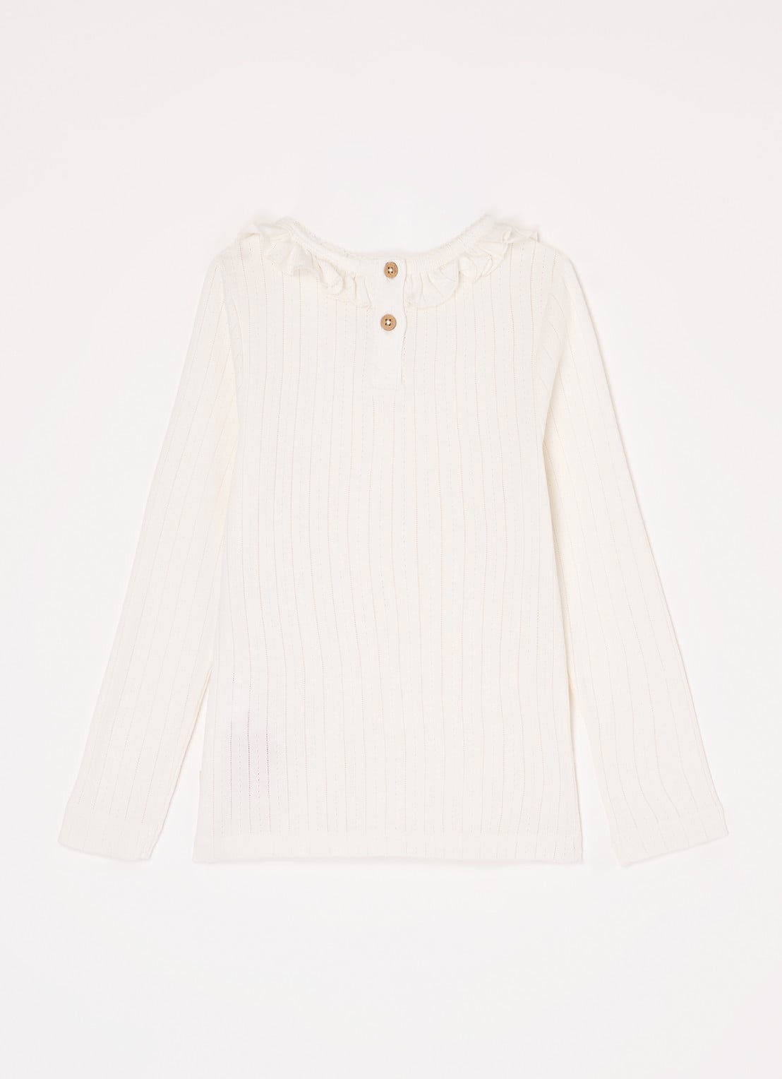 Lil 'Atelier NMFRachel top in  katoenblend - achterkant 4 gebroken wit