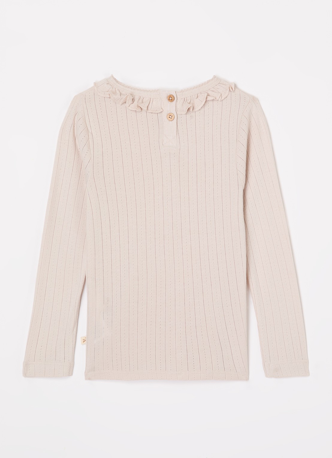 Lil 'Atelier NMFRachel top in  katoenblend - voorkant 2 beige