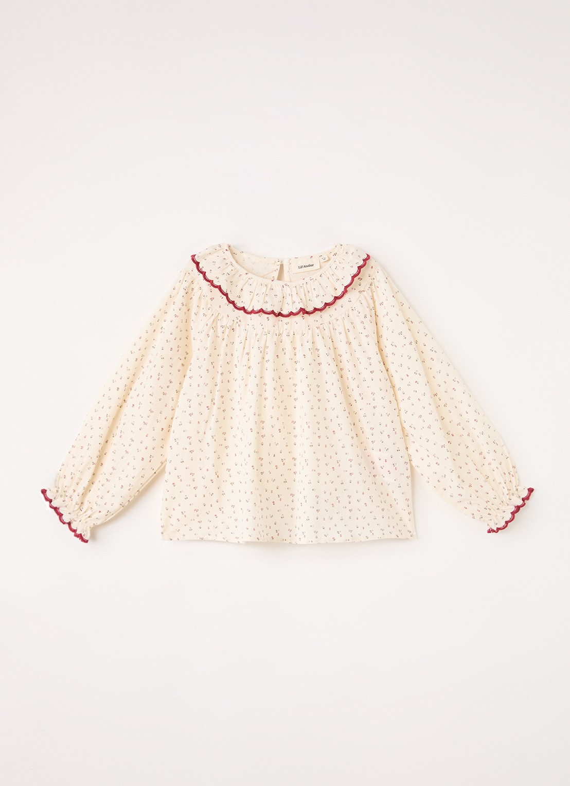 Lil 'Atelier NMFRasia tuniek met bloemenprint - voorkant 2 gebroken wit