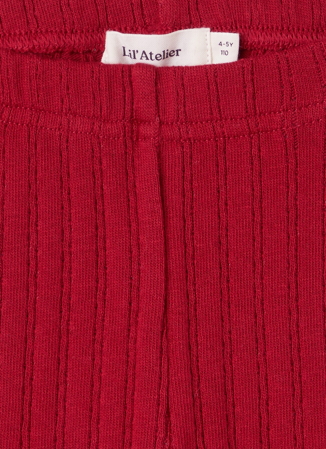 Lil 'Atelier NMFRita flared fit legging met ribstructuur - detail rood