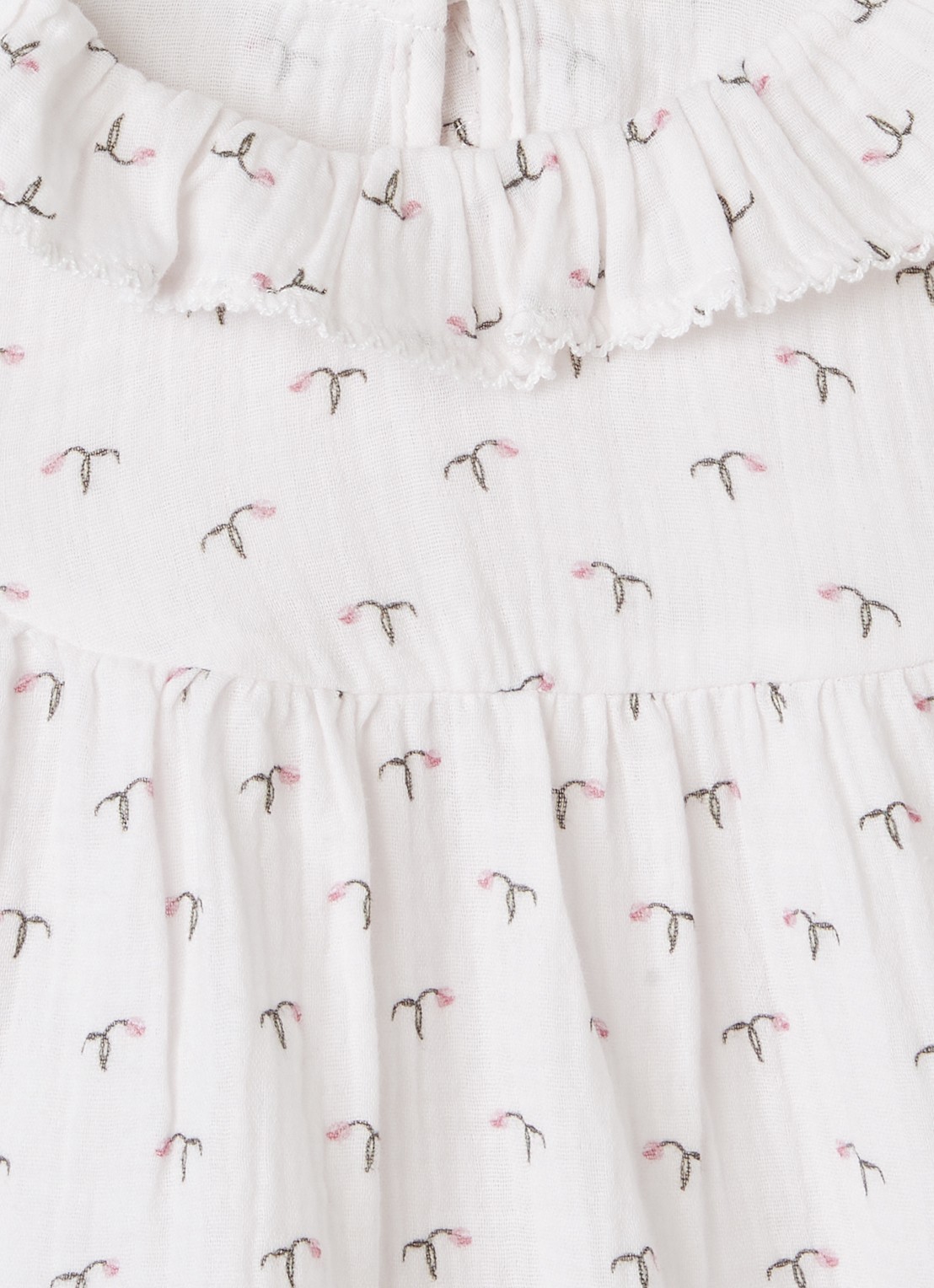 Lil 'Atelier NMFSolina tuniek met print - detail gebroken wit