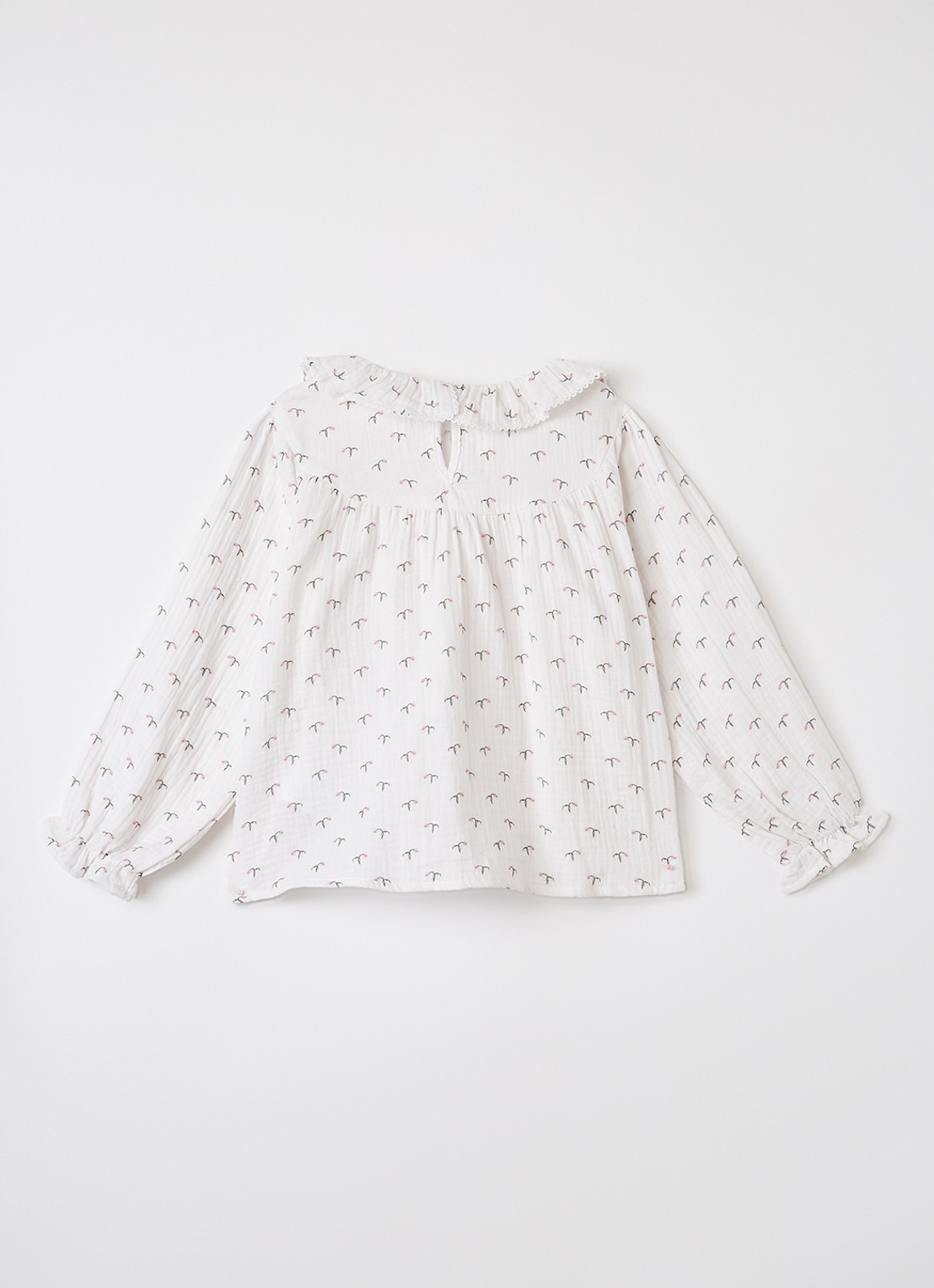 Lil 'Atelier NMFSolina tuniek met print - voorkant 3 gebroken wit