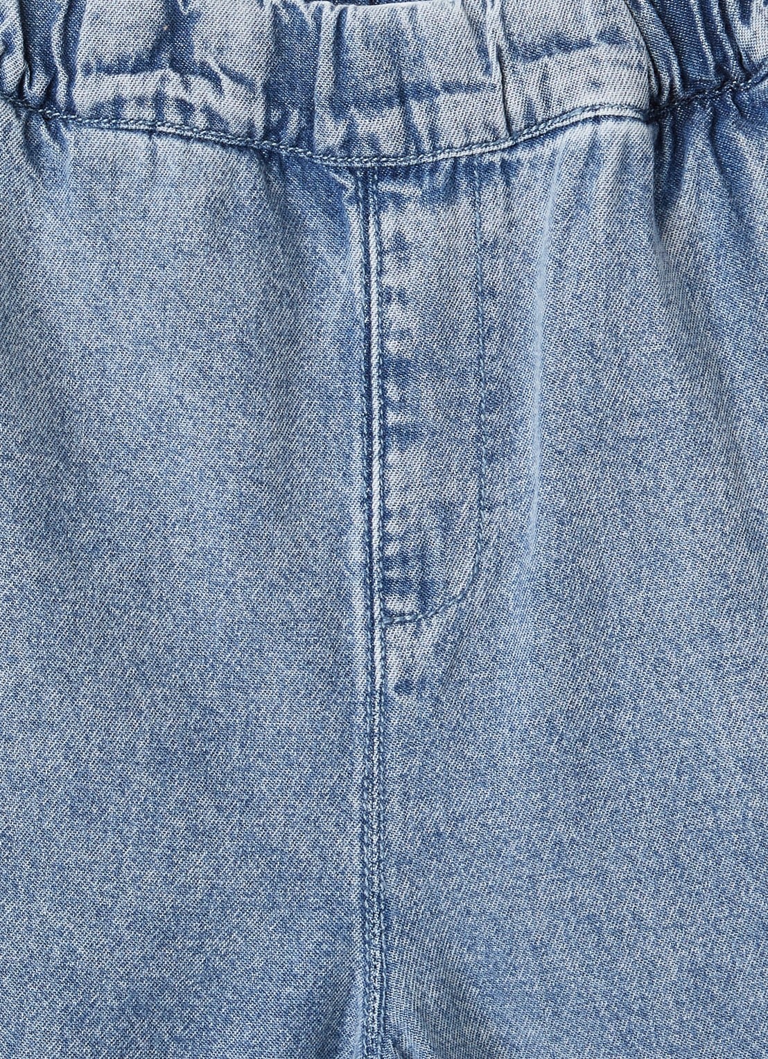 Lil 'Atelier NMFTaya jeans loose fit jeans met medium wassing - detail indigo