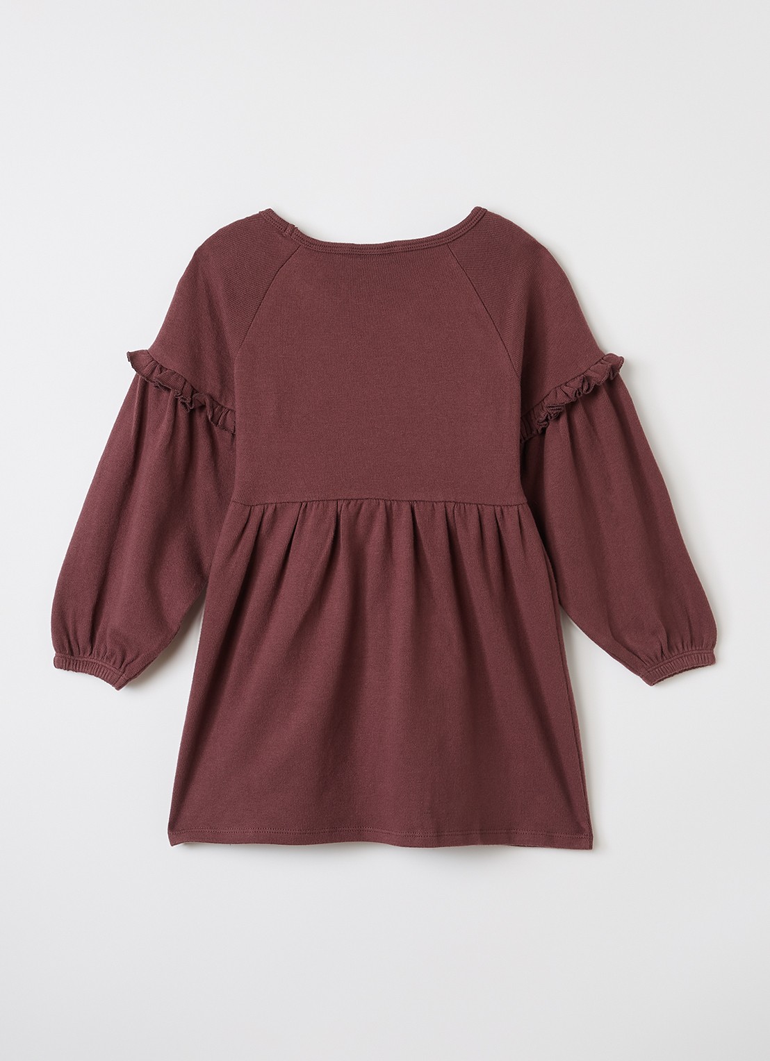 Lil 'Atelier NMFThora jurk in katoenblend - voorkant 3 aubergine