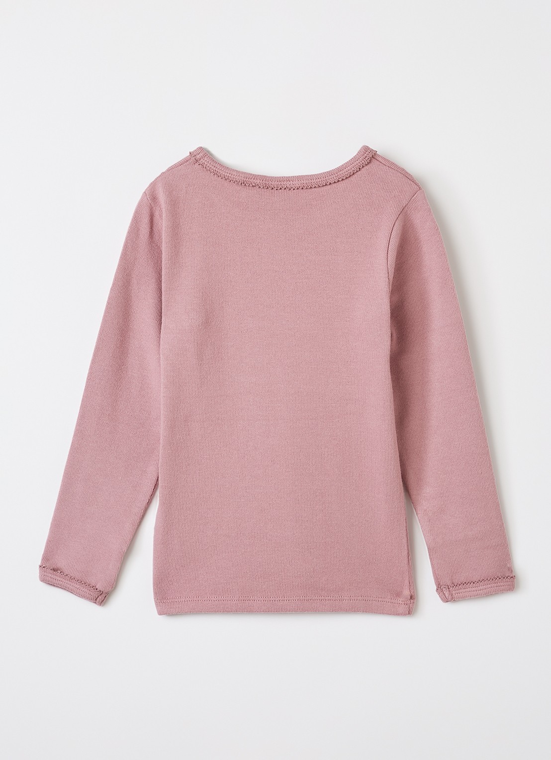 Lil 'Atelier NMFThora longsleeve in katoenblend - voorkant 2 oudroze