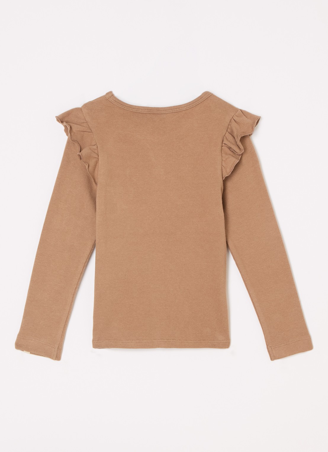 Lil 'Atelier NMFThoro fijngebreide pullover - voorkant 2 lichtbruin